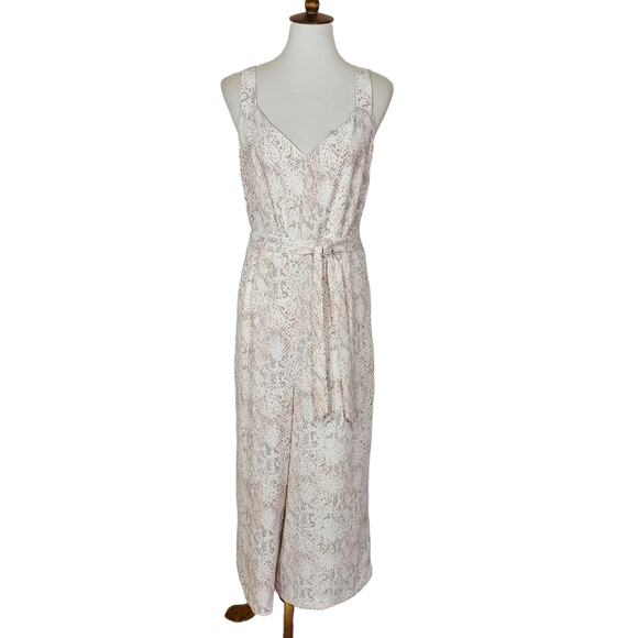 Loft Snake Print Cropped Wide Leg Jumpsuit - Picture 4 of 11